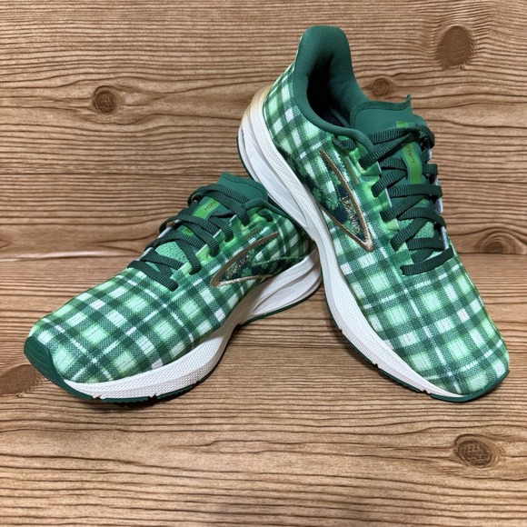 Brooks Launch 10 Shoes Womens Size 7B Green Running Sneaker Run Lucky St Patrick - Picture 1 of 11